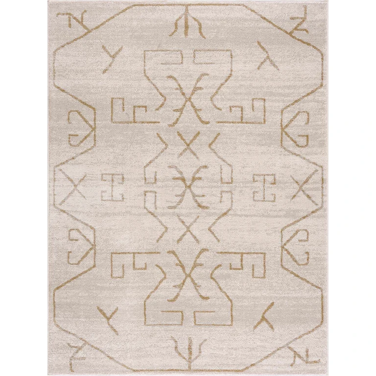 Azzan Cream & Gold Area Rug - Clearance
