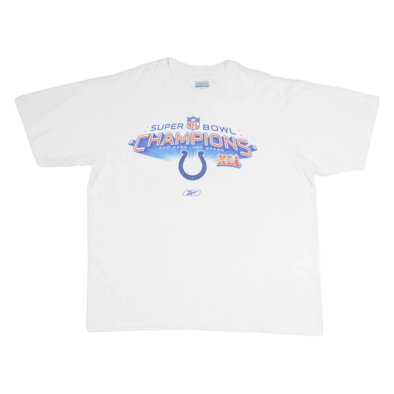 REEBOK Super Bowl Champions Mens T-Shirt White USA L