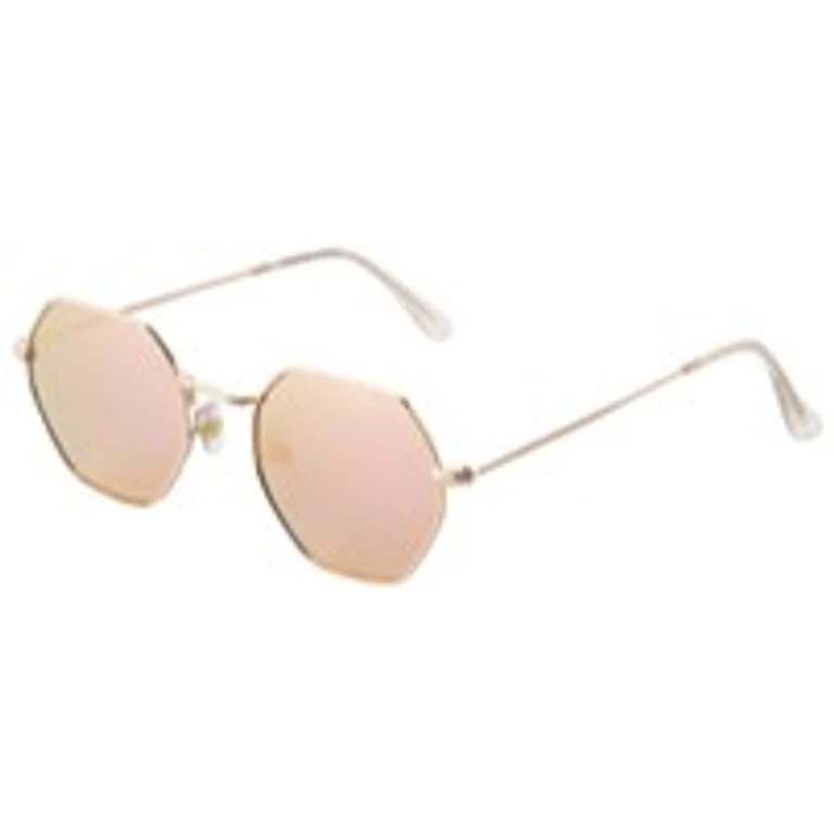 Rose Gold Geometric Ladies Sunglasses 10260445.COM GLDROS 58