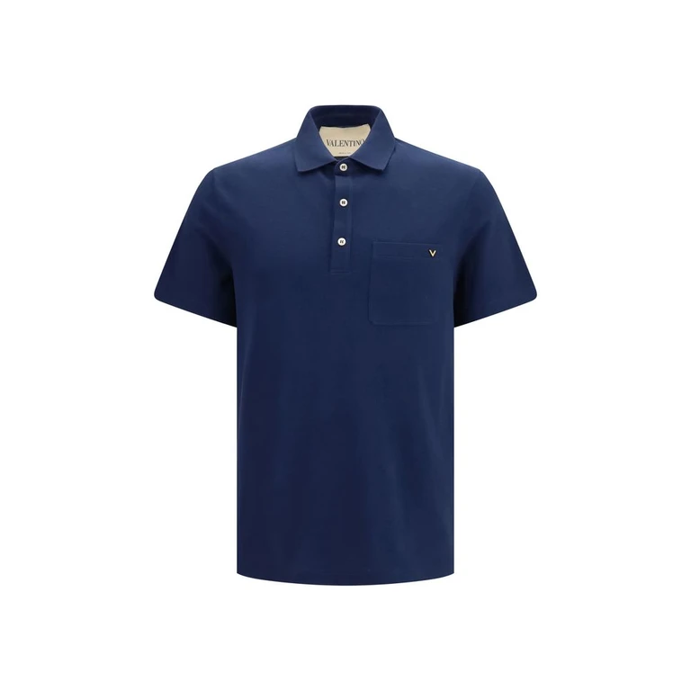 Valentino Blue Cotton Polo Shirt - Men