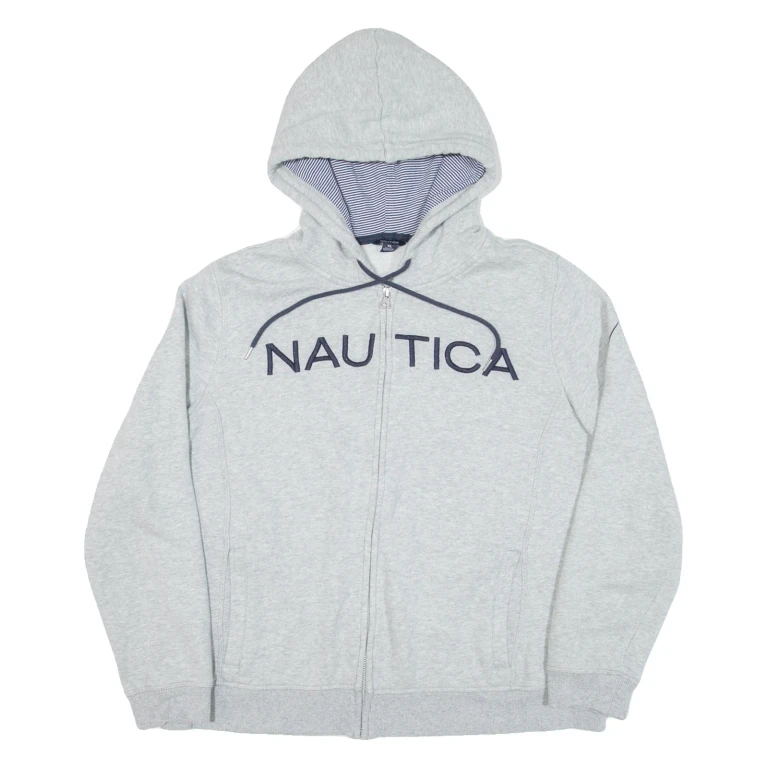 NAUTICA Womens Grey Hoodie Full Zip XL