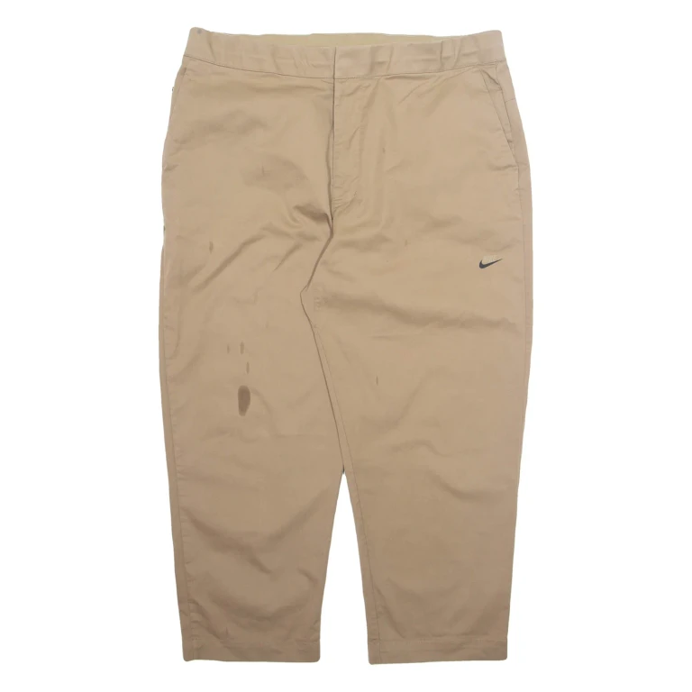 NIKE Mens Trousers Beige Regular Tapered W38 L25