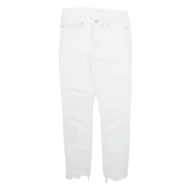 LEVI'S Womens Trousers White Regular Tapered W28 L28