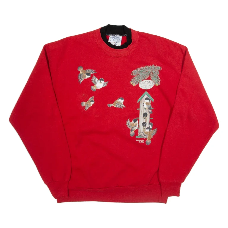 JERZEES Birds Mens Sweatshirt Red M