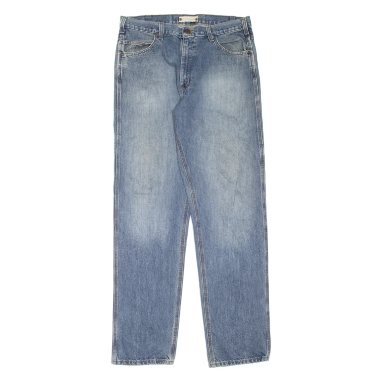 CARHARTT Workwear Mens Jeans Blue Relaxed Tapered Stone Wash W36 L36