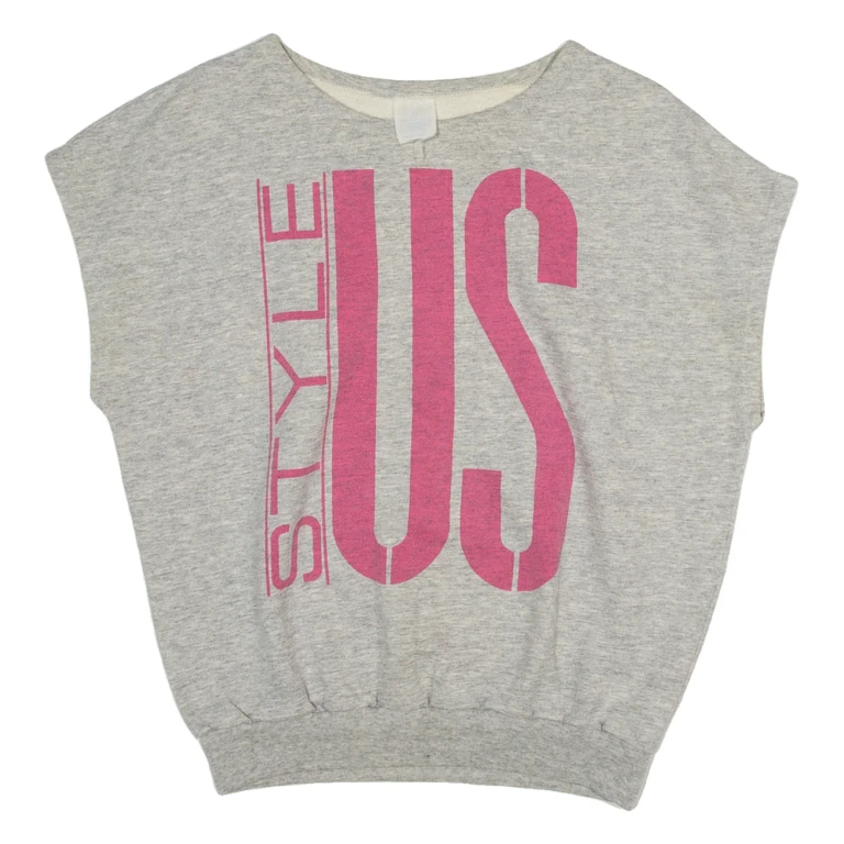 Sleeveless Womens Sweatshirt Grey XL