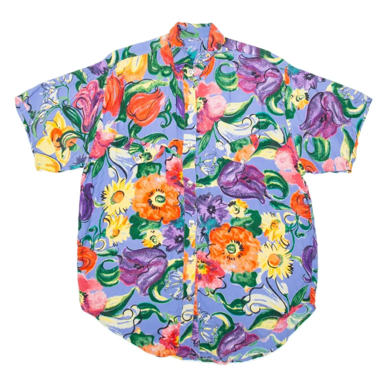 Womens Shirt Blue Floral M