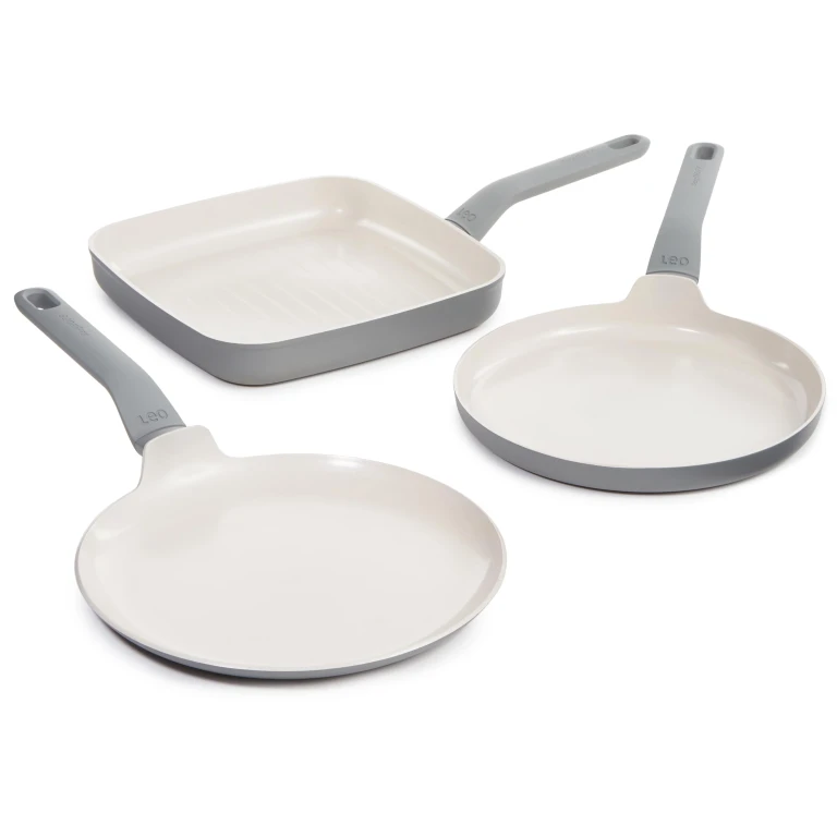 Balance 3Pc Nonstick Ceramic Specialty Cookware Set, Recycled Aluminum, Moonmist