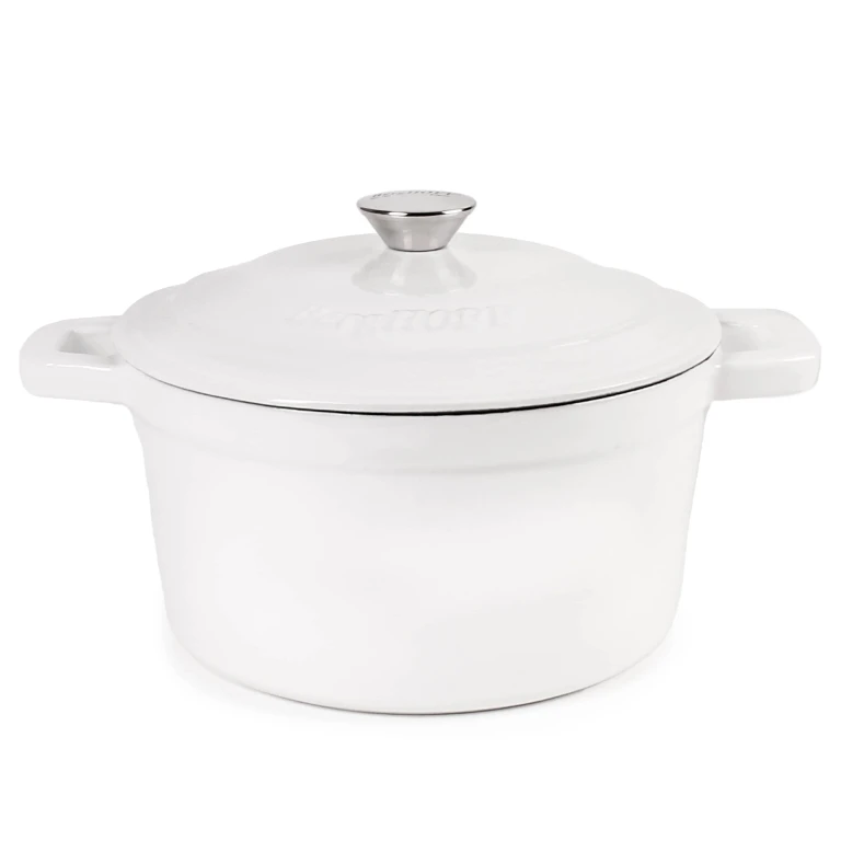 Neo Cast Iron 7qt. Round Dutch Oven 11" with Lid, White