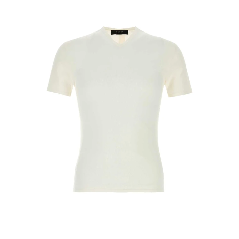 Gucci White Knit T-Shirt Viscose Mix - Men