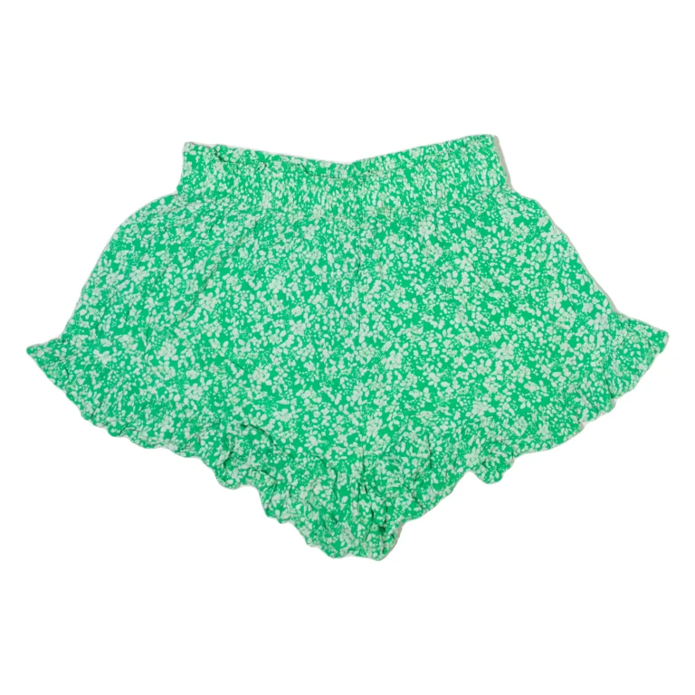 ZARA Womens Casual Shorts Green Floral M W26
