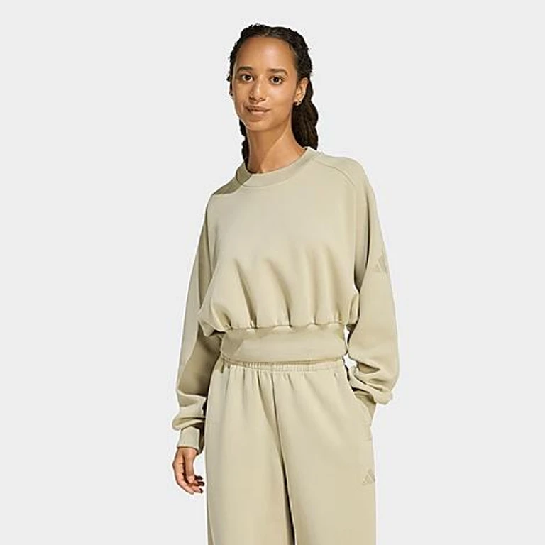 adidas Women's Sportswear Soft Lux Loose Sweatshirt in Wonder Cargo Size: XS