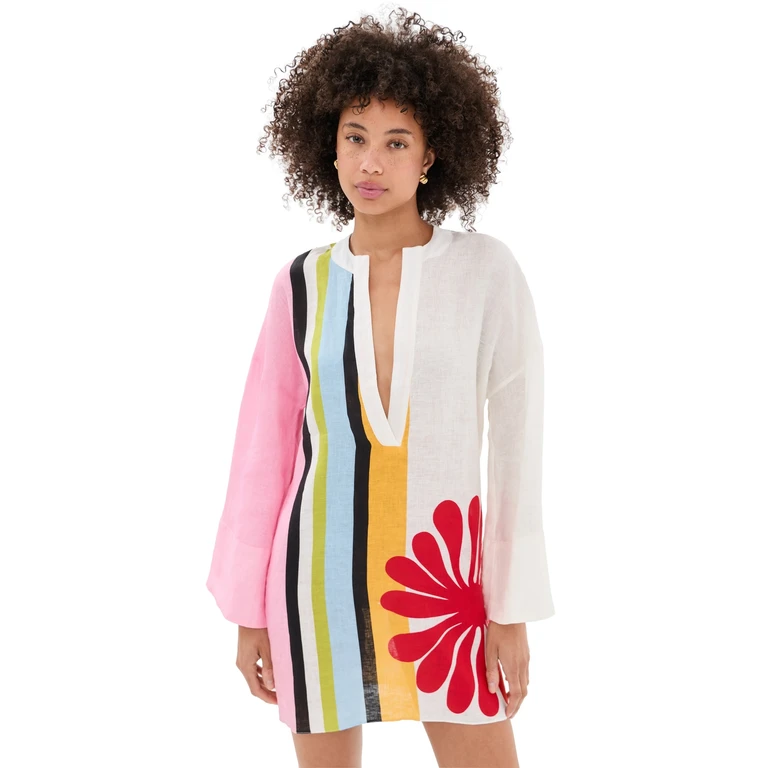 Cala de la Cruz Siena Linen Dress Vacanze S