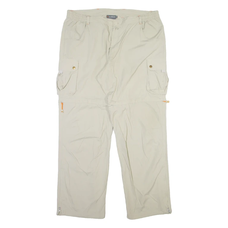 LIMIT Detachable Legs Mens Trousers Beige Relaxed Straight W38 L31