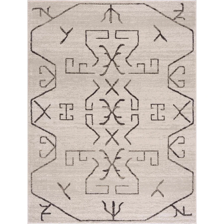 Azzan Cream & Charcoal Area Rug - Clearance