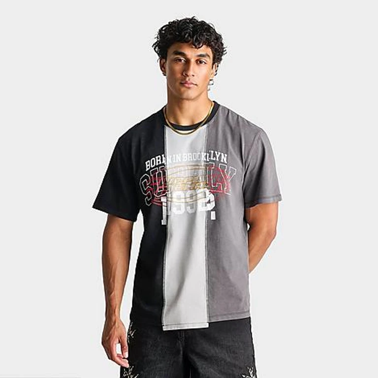Men's Knight Tri T-Shirt in Black/Light Grey/Dark Grey Size: Small