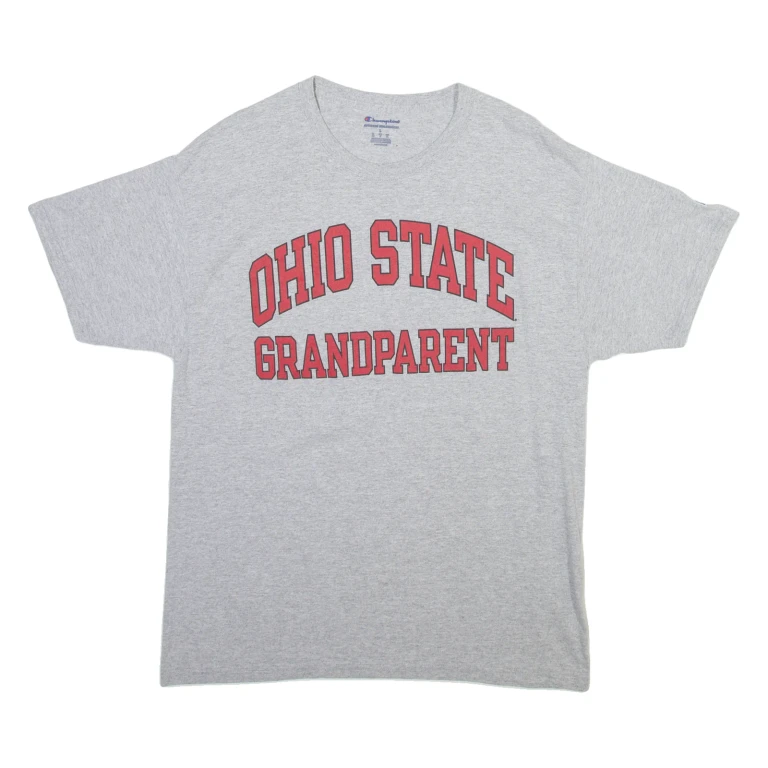 CHAMPION Ohio State University Mens T-Shirt Grey USA L