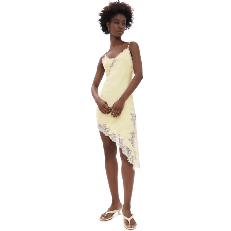 Line & Dot Emel Asymmetrical Dress Light Yellow L