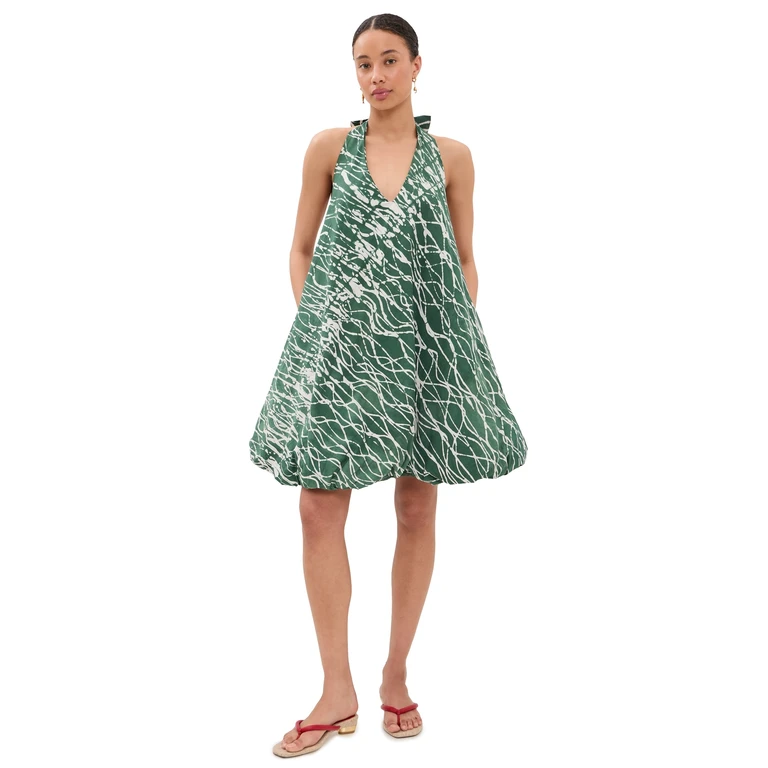 Busayo Eniola Dress Green & White XXL