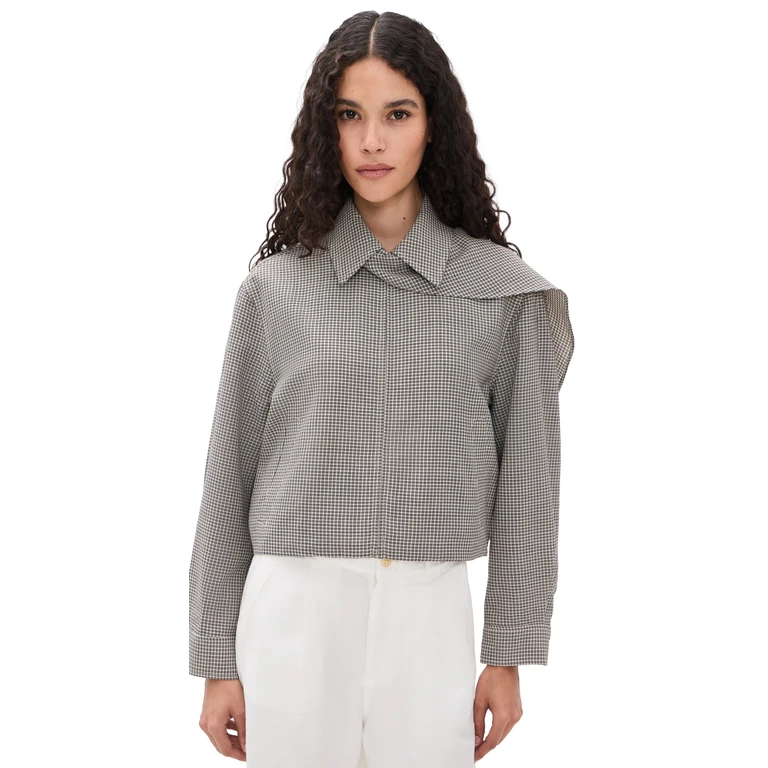 rag & bone Krista Wool Jacket Black Plaid L
