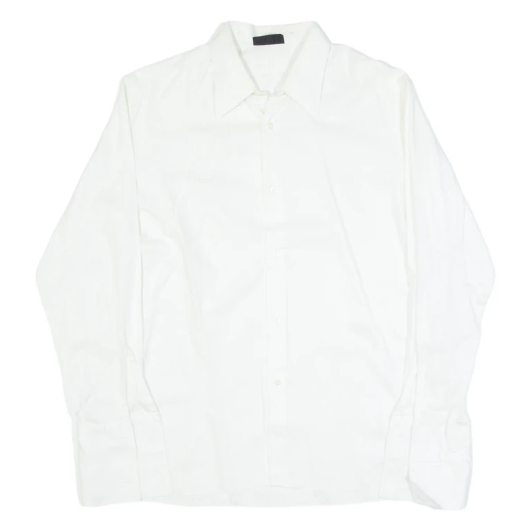 SCHILD Mens Formal Shirt White Long Sleeve M