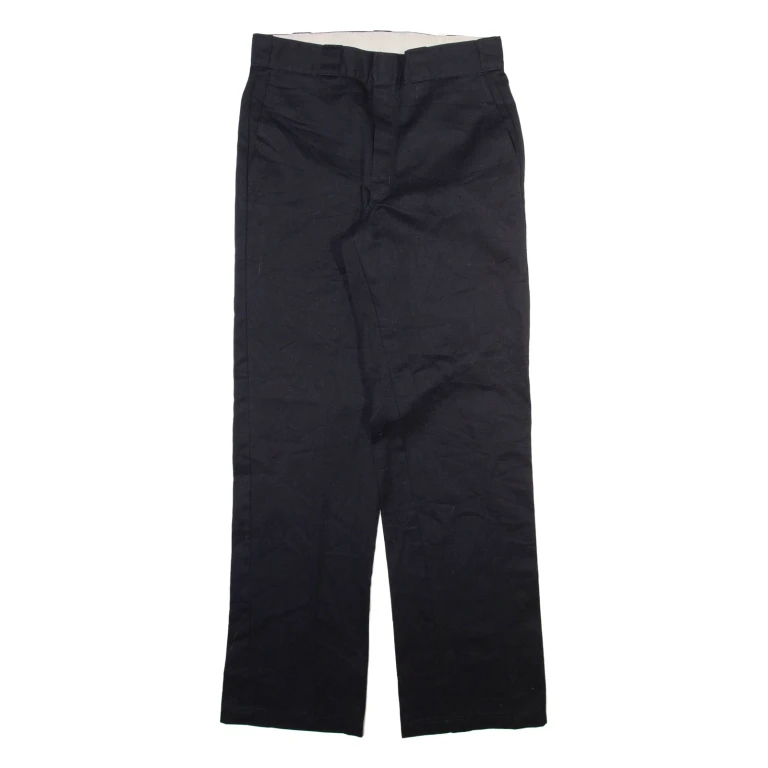 DICKIES Mens Trousers Black Regular Straight W30 L32