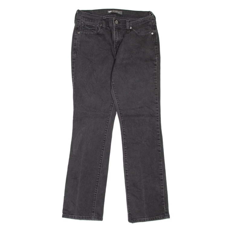 LEVI'S 505 Womens Jeans Black Regular Straight W26 L28