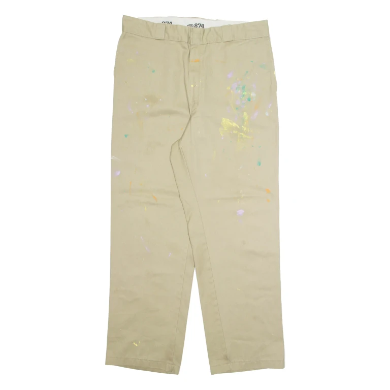 DICKIES Chino 874 Mens Trousers Beige Regular Straight W34 L31