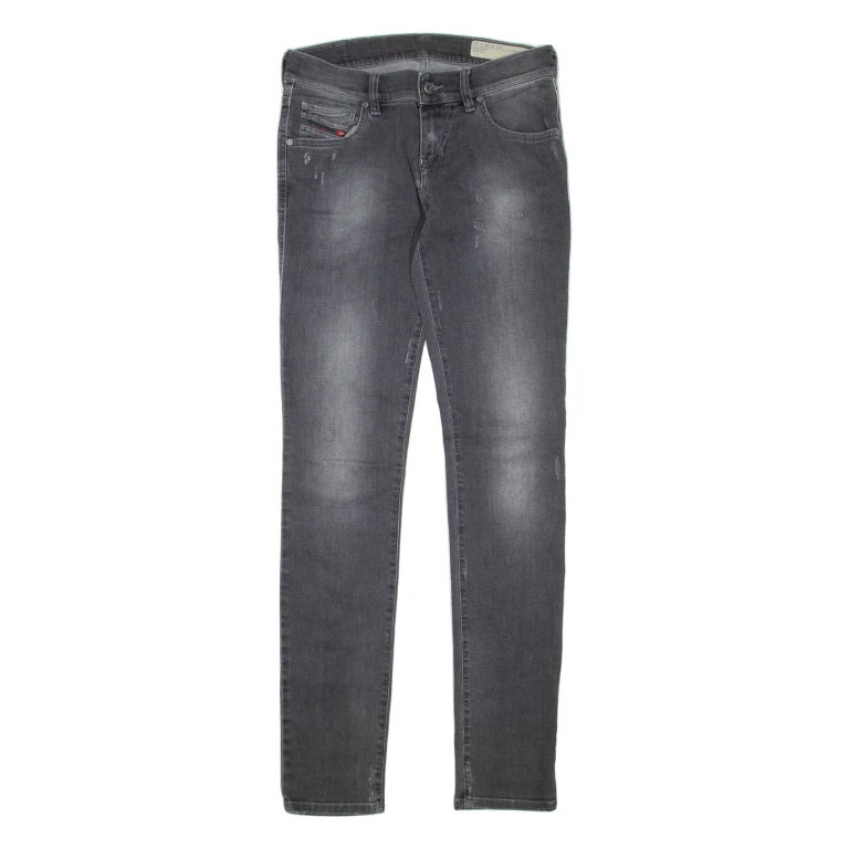 DIESEL Womens Jeans Grey Regular Skinny Stone Wash W26 L32