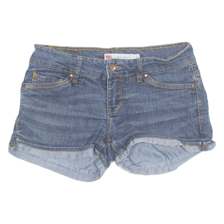 LEVI'S Turn Up Womens Denim Shorts Blue S W28
