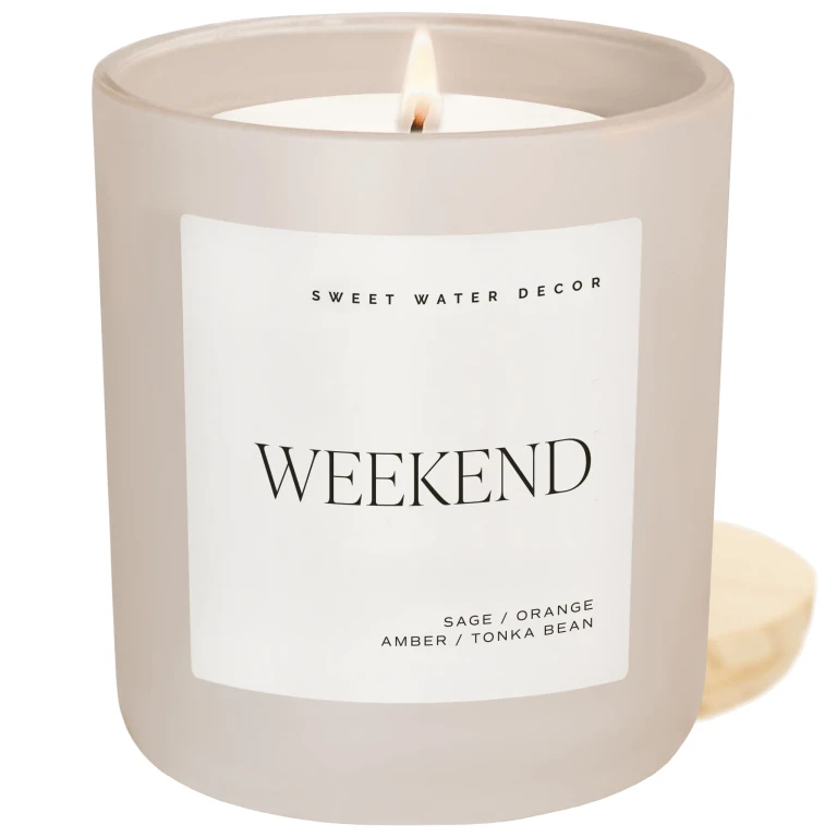 Weekend Soy Candle - Tan Matte Jar - 15 oz