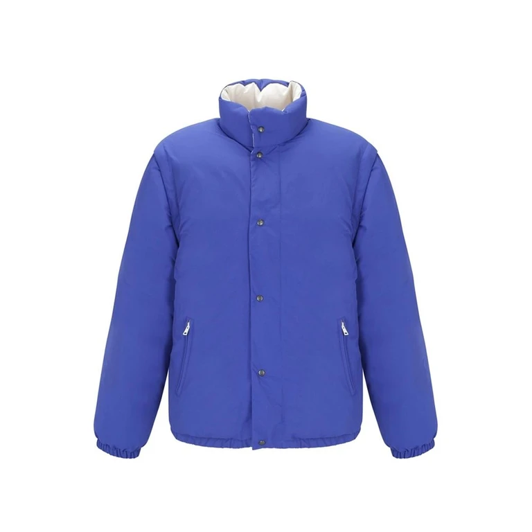 Gucci Blue Polyamide Coat Clothing - Men