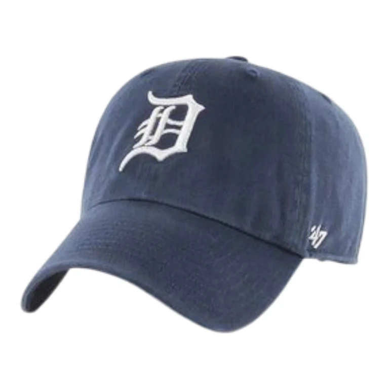 Clean Up Detroit Tigers Strapback Hat - Navy Adjustable Cap