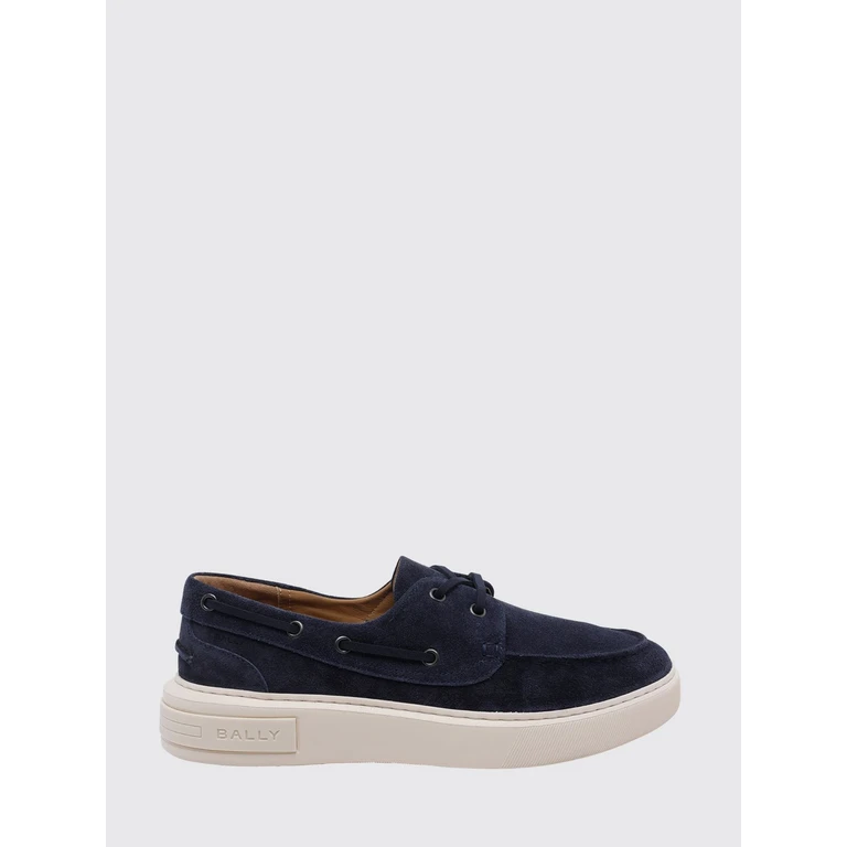 BALLY Suede Boat Shoes with Embossed Logo (MSK0GESU009U590)
