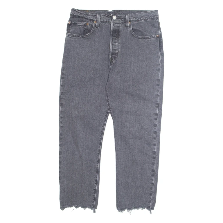 LEVI'S 501 Jeans Mens Grey Regular Straight W30 L26
