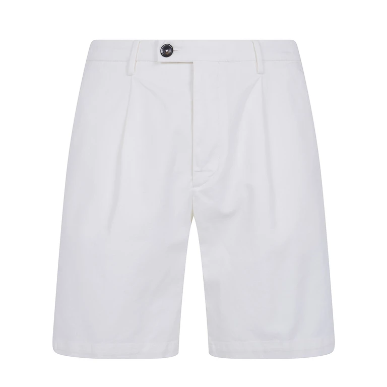 MICHAEL COAL Cotton & Linen Bermuda Trousers