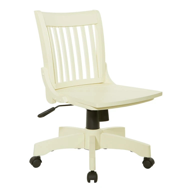 Deluxe Antique White Bankers Chair