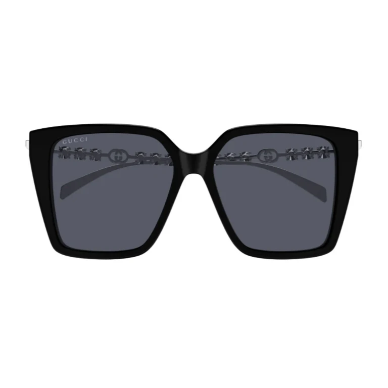 Gucci Gg1967s Linea Emblem Black Acetato/metallo Sunglasses - Women