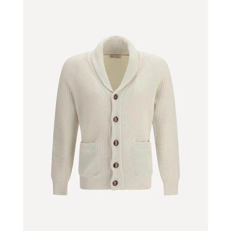 BRUNELLO CUCINELLI Ribbed Cardigan Male 48