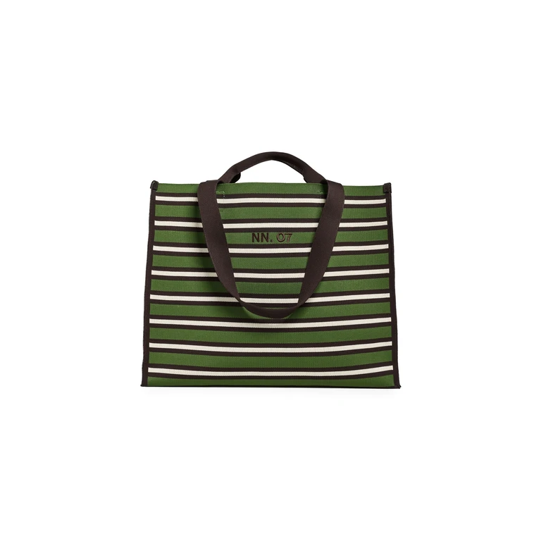 NN07 Striped Market Tote Green Stripe One Size