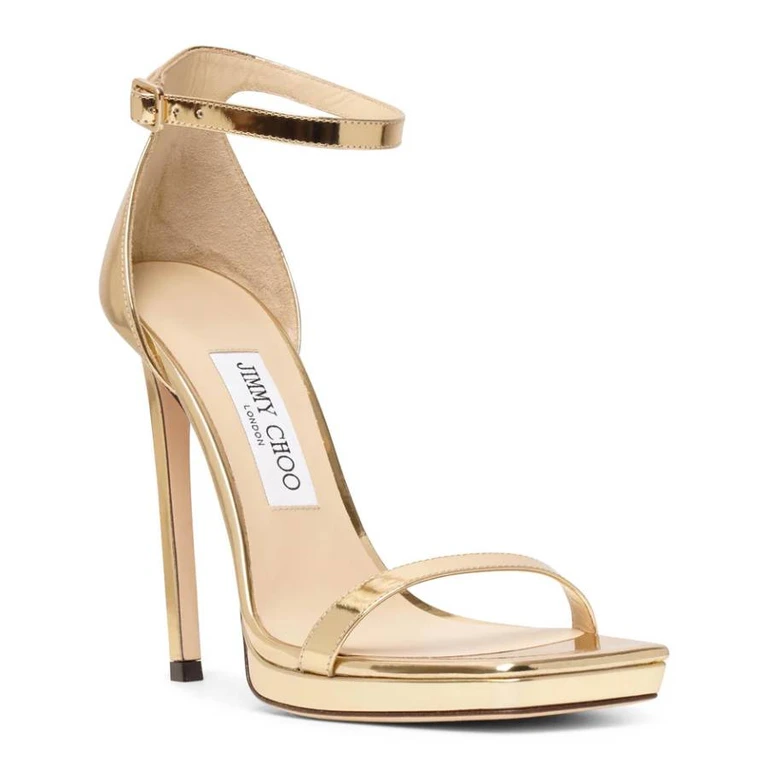 Alva 120 Metallic Gold Platform Sandals