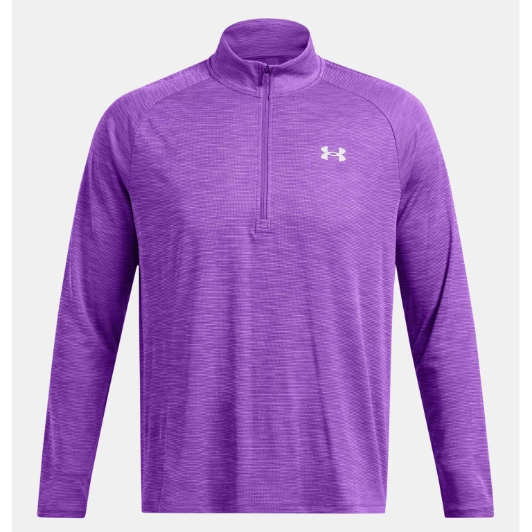 Men's Long Sleeve Tech Textured 1/2 Zip High Neck Long Sleeve Shirts