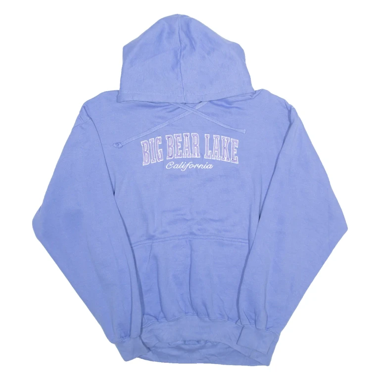 ESY SURF CO Big Bear Lake California Mens Blue Hoodie USA XL