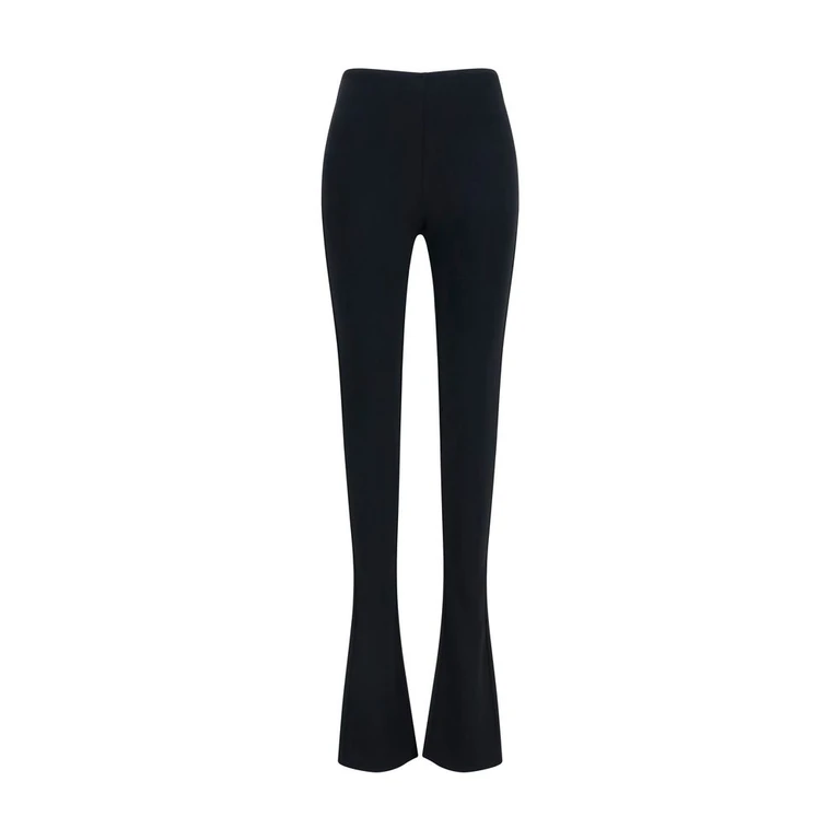 Black Viscose Flared Pants - Women