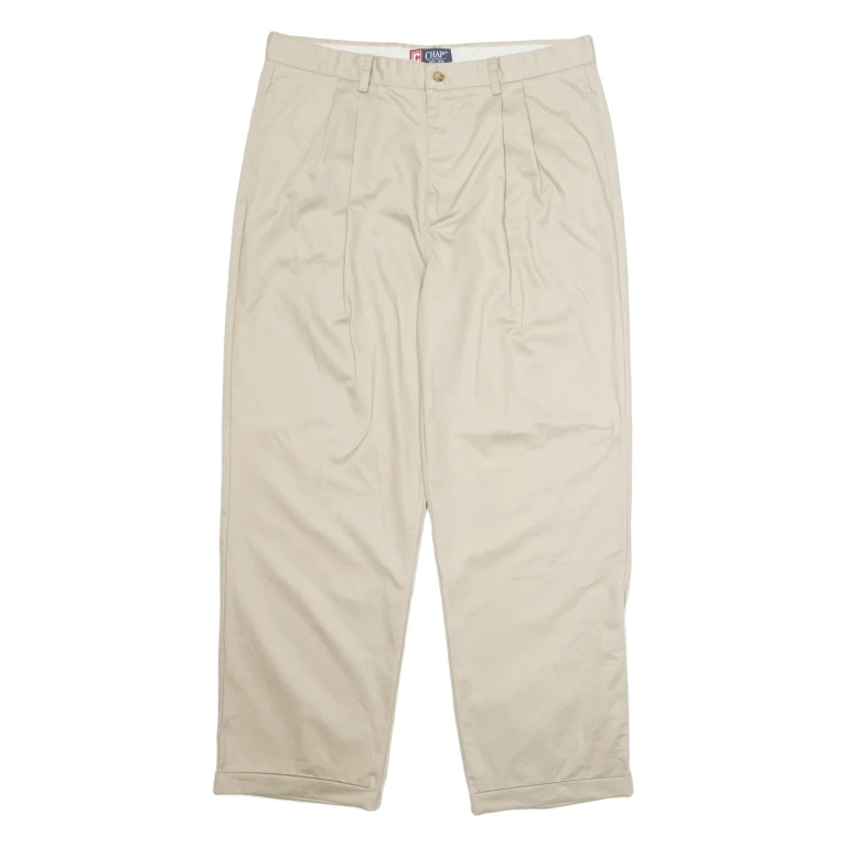 CHAPS Chino Mens Trousers Beige Regular Straight W36 L30