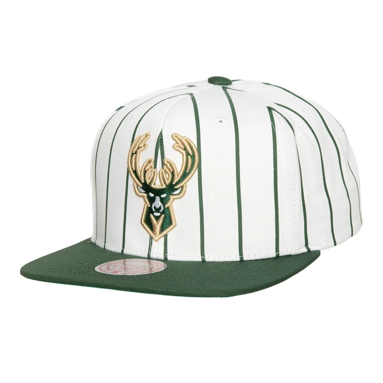 Men's NBA Retro Pinstripe Snapback Bucks Snapback Caps
