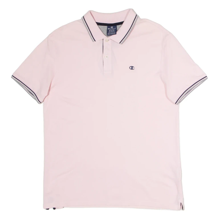 CHAMPION Mens Polo Shirt Pink M