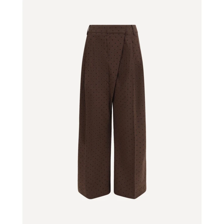 GANNI Flocked Plaid Crossover Hose