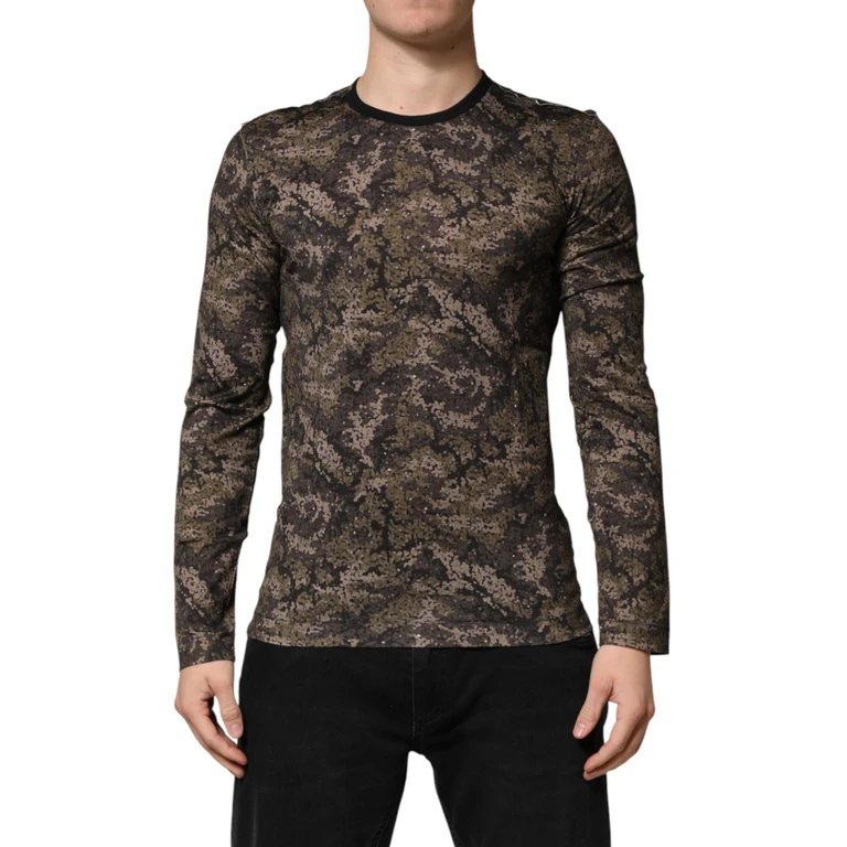 Dolce & Gabbana Multicolor Camouflage Long Sleeves T-Shirt - Men