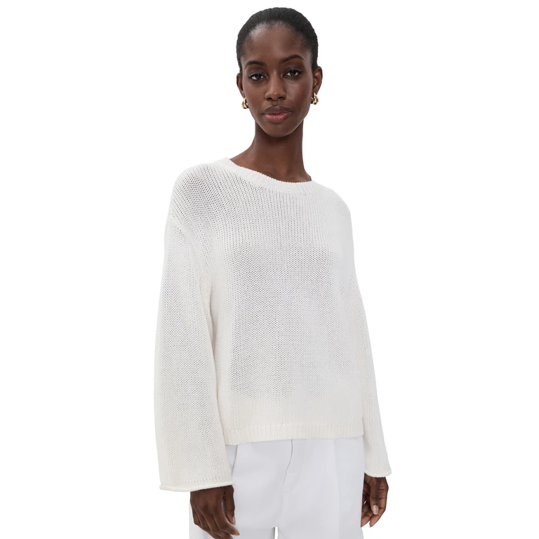 The Square Crew Pullover White L